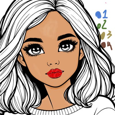 realistic girl whith cute eyes