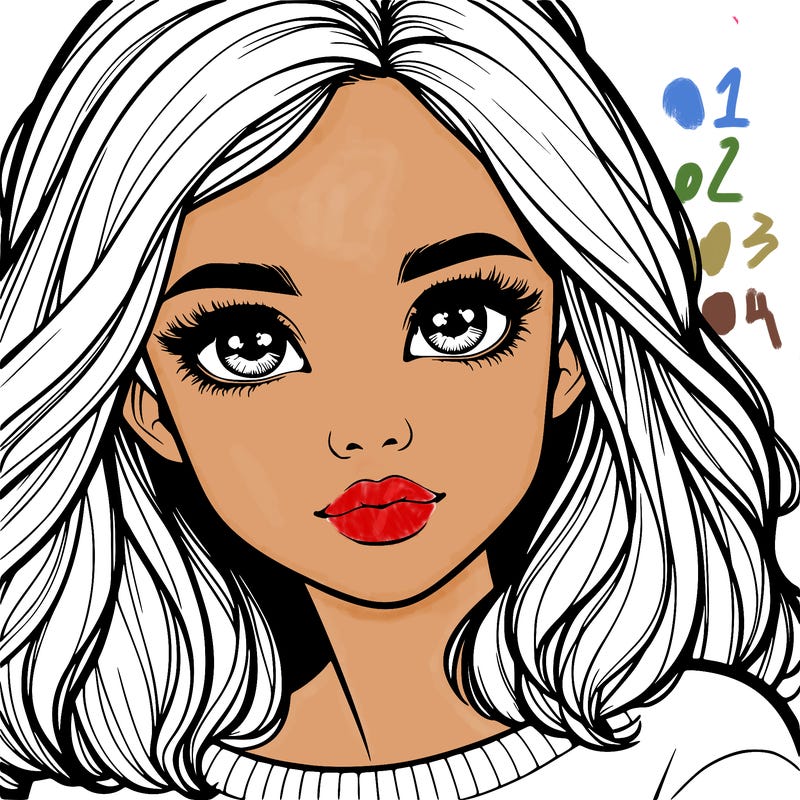 realistic girl whith cute eyes