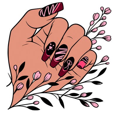 nails with french tip