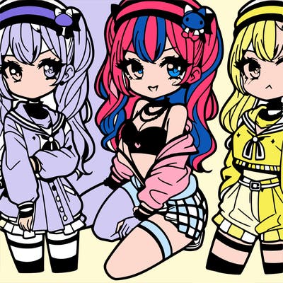 baddie girl anime