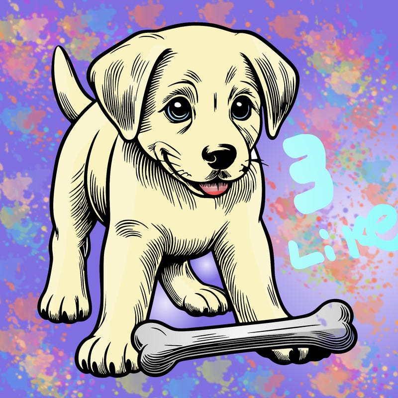 dog with a bone realistic