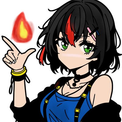 an anime girl who looks cool