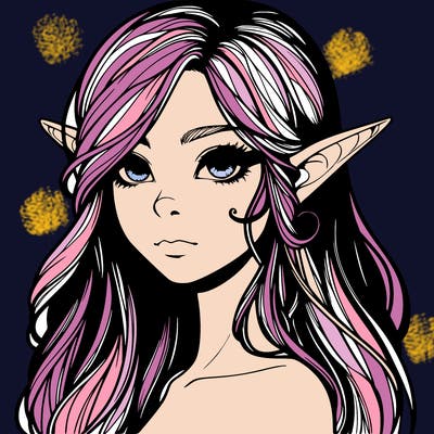 elf girl realistic dark fantasy
