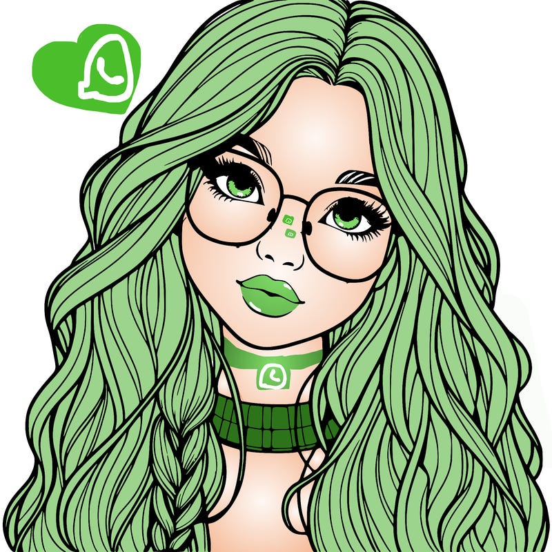 girl with long hair and freckles and glasses realistic