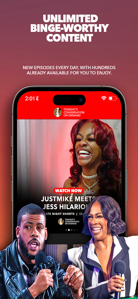 Mobile app interface for Tonights Conversation featuring relationship discussions and influencers