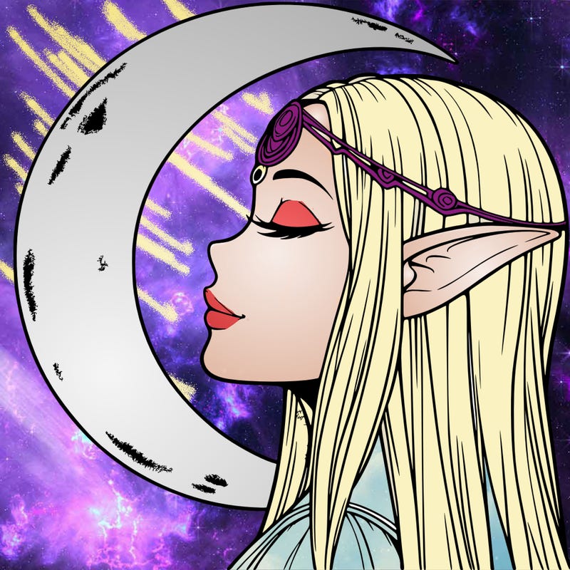 a realistic moon elf