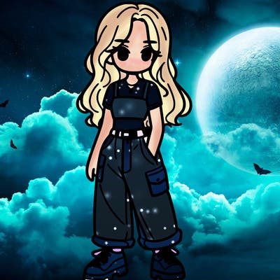 girl in crop top and baggy pants