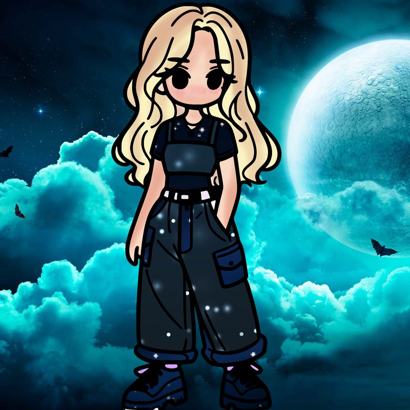 girl in crop top and baggy pants