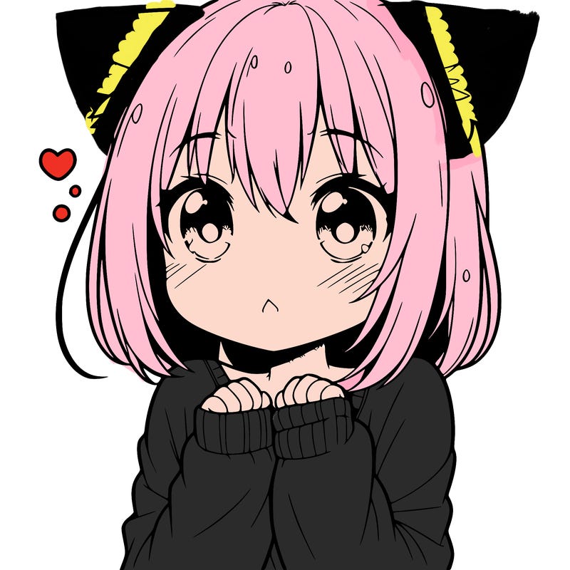 shy anime catgirl