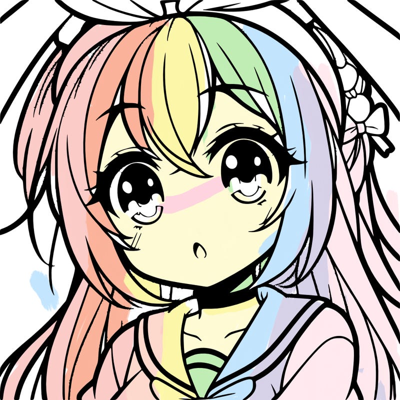 cute anime girl with bunny ears