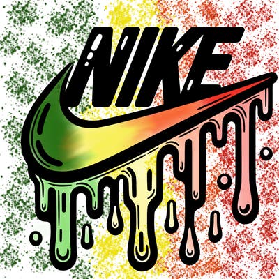 dripping nike logo