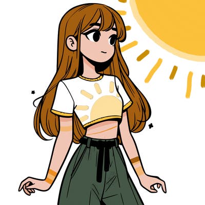 girl in a cute crop top