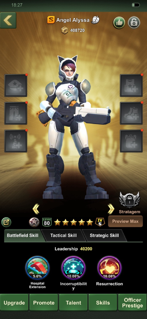 TOY WARS: Green Soldier Strike - Profilo del personaggio ufficiale Angel Alyssa nel gioco mobile Toy Wars Green Soldier Strike