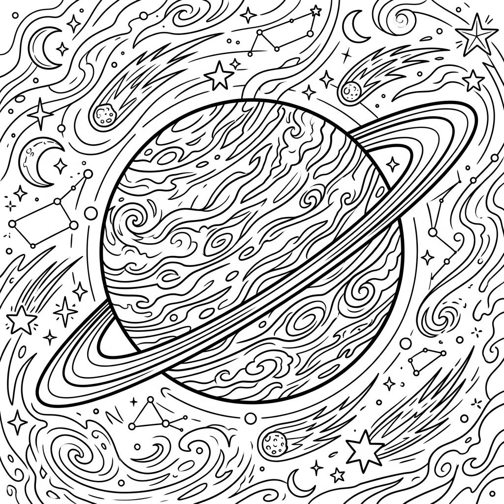 8 Uranus Coloring Pages - Free Printable Ice Giant Fun — Color Pop