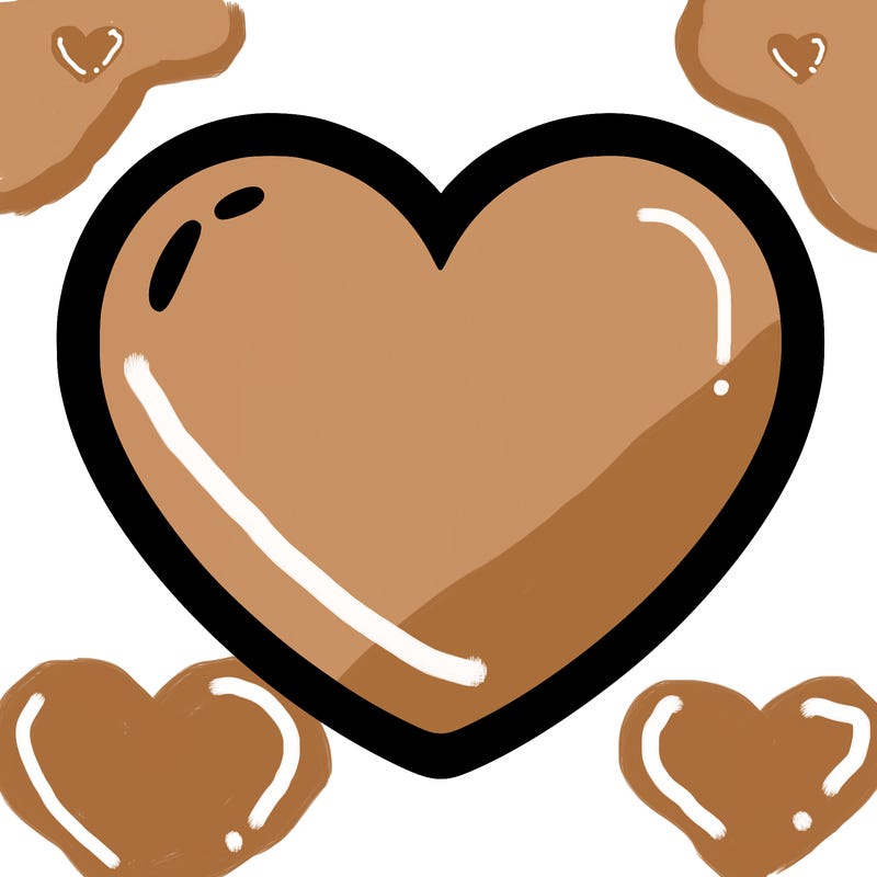 a blank heart