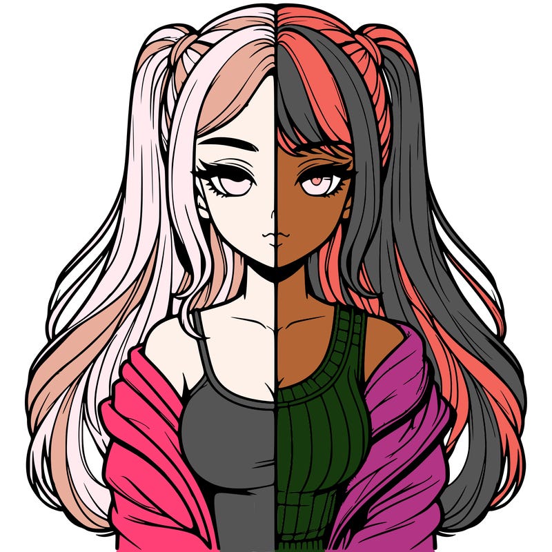 realistic girl split