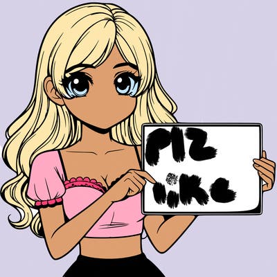 realistic pretty girl holding blank sign