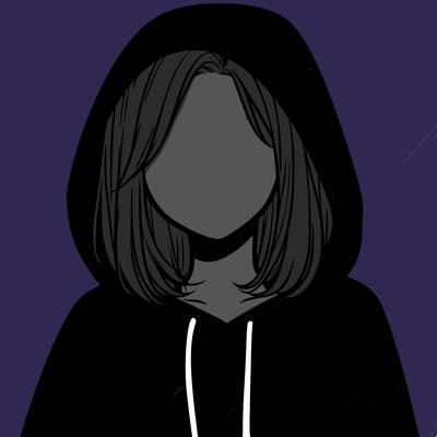 a faceless girl in a hoddie