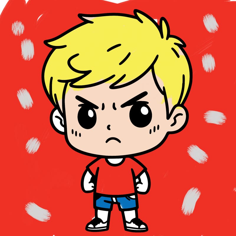 a short peron that is angry