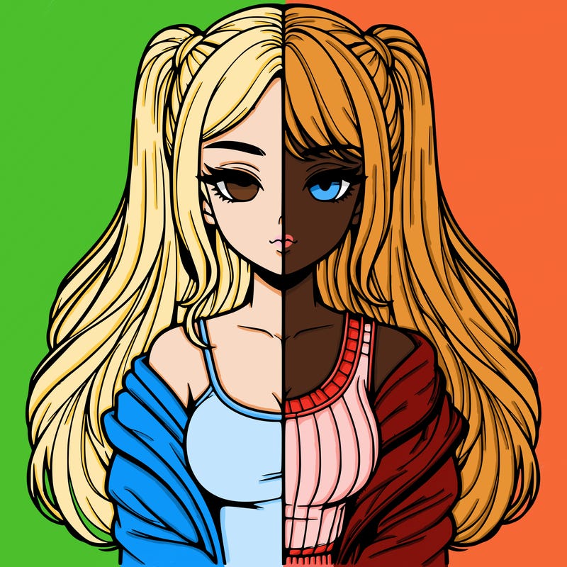 realistic girl split