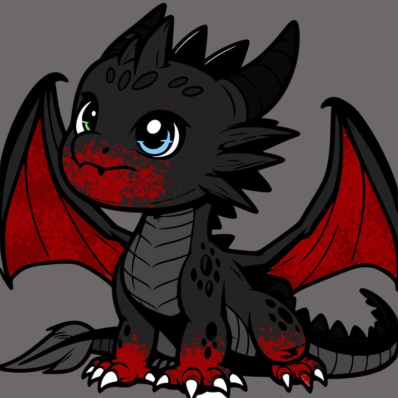 fierce baby night dragon