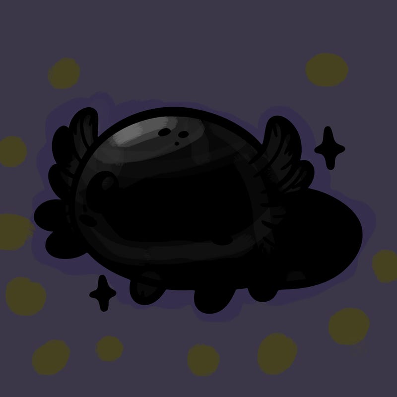 cute easy baby axolotl