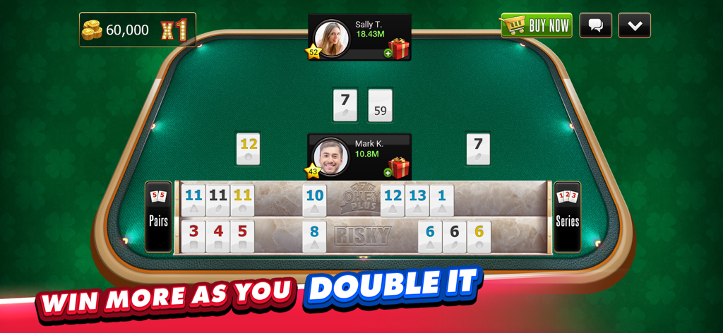 Okey Plus - A game of Okey Plus being played on a mobile device with tiles and online players