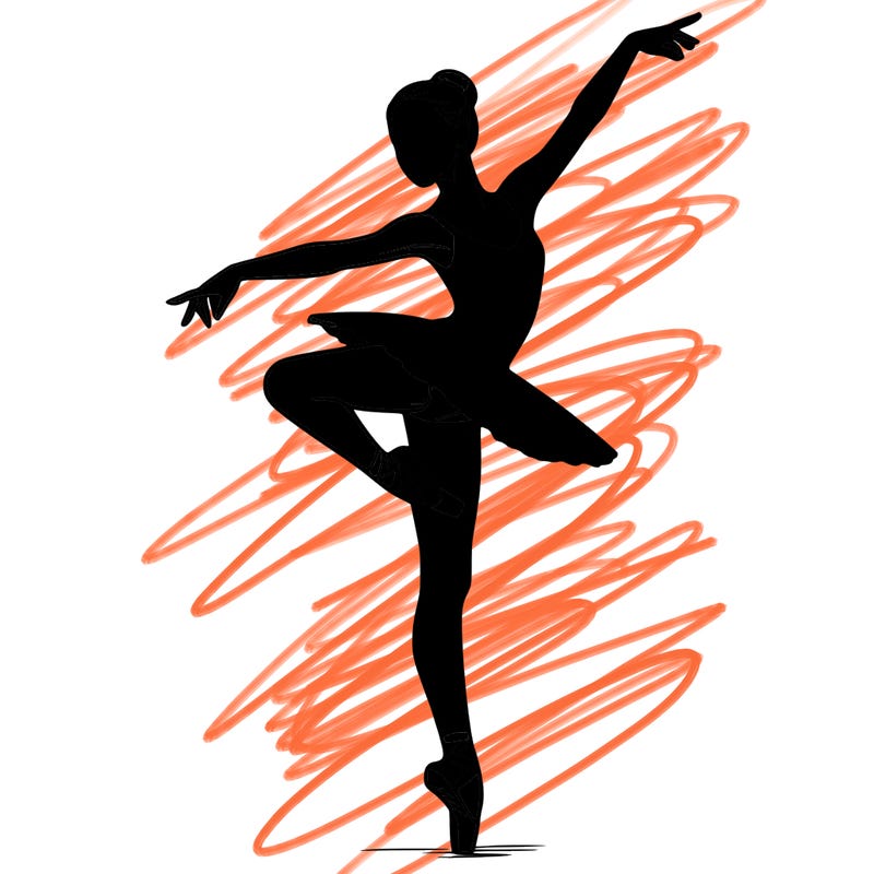 realistic person doing ballet