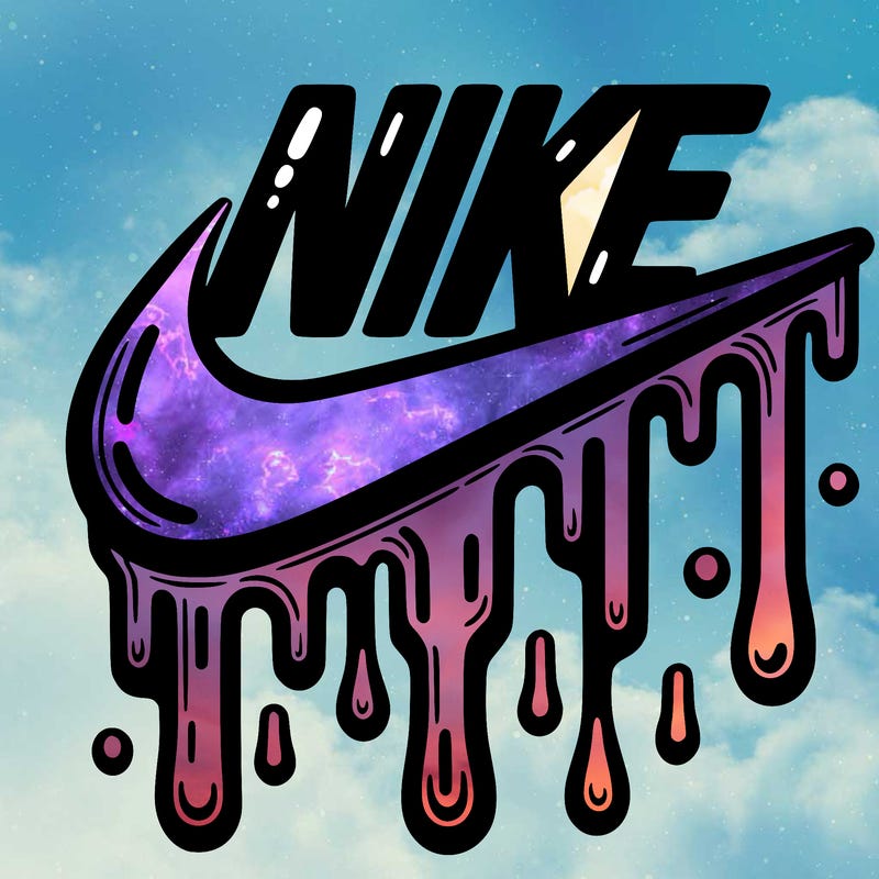 dripping nike logo