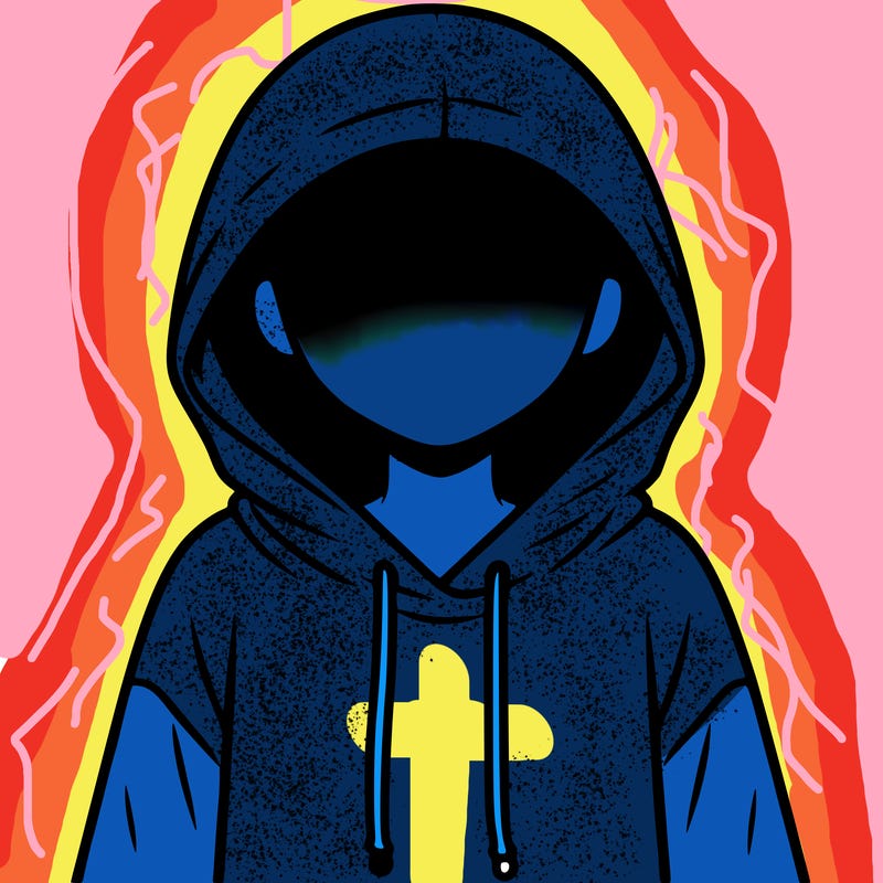 faceless girl in hoodie