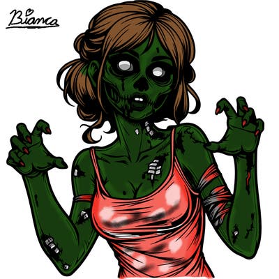 realistic zombie girl