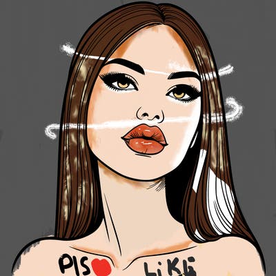 realistic woman with full lips