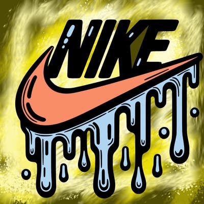 dripping nike logo