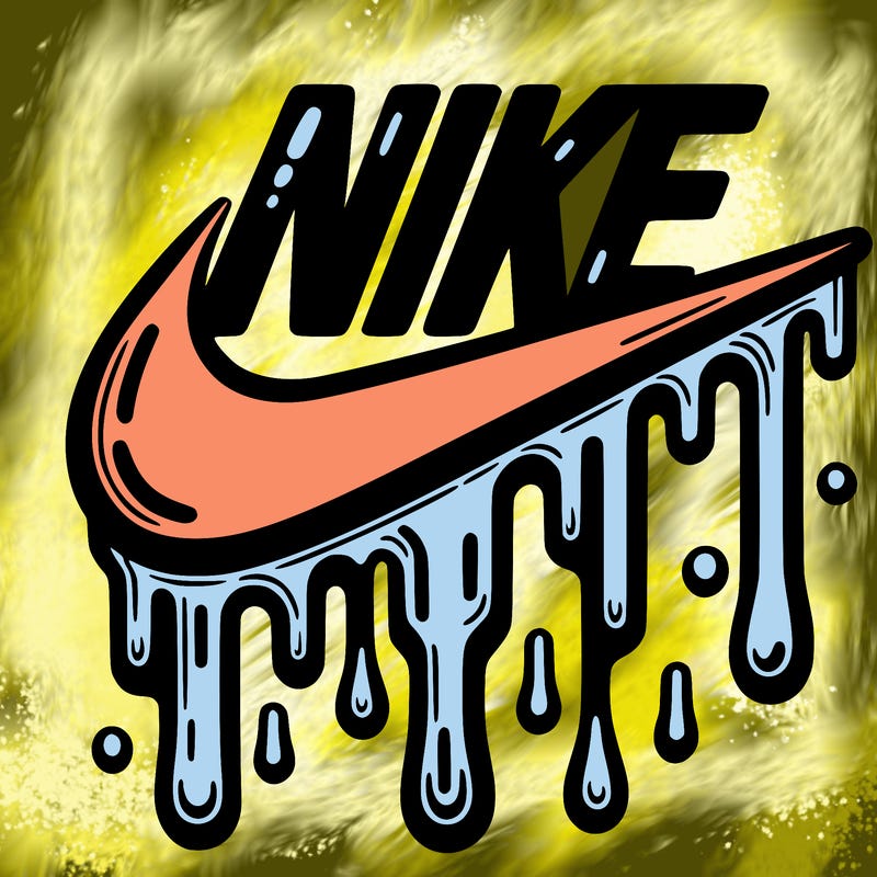 dripping nike logo