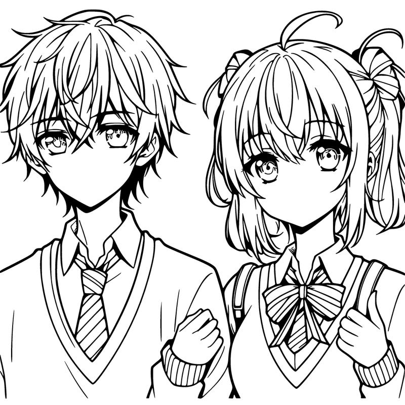 anime boy and girl