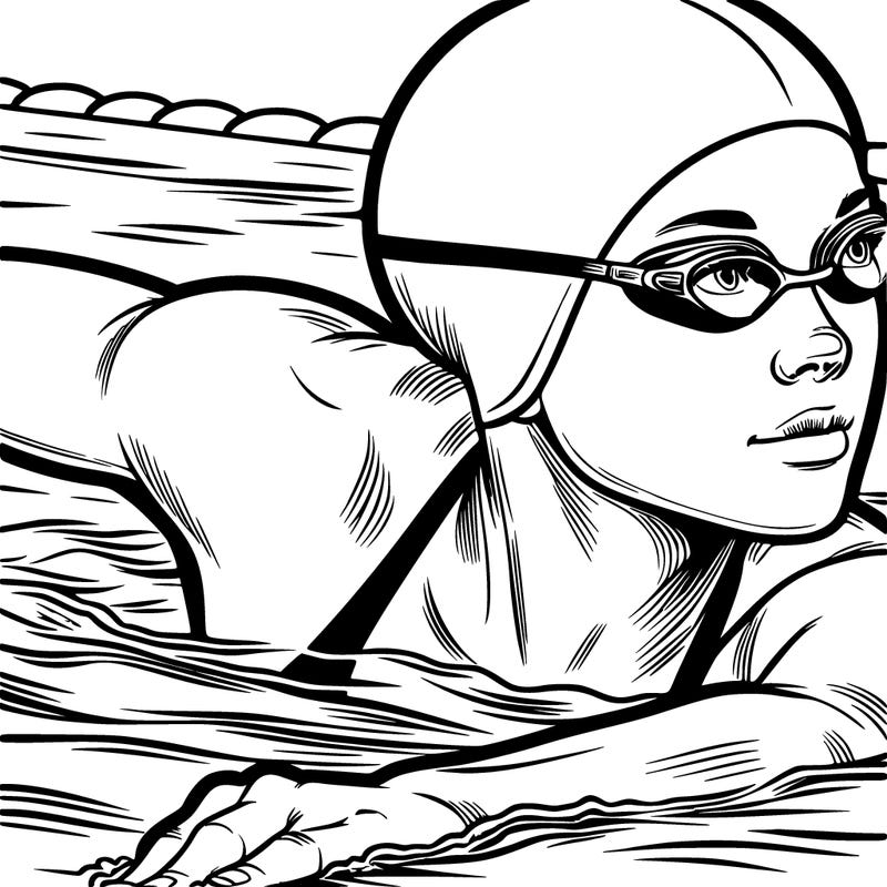 a realistic competitive swimmer