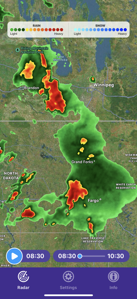 RAIN RADAR - Live Weather Maps - Mapa de radar meteorológico en vivo que rastrea los niveles de lluvia y nieve
