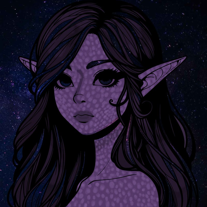 elf girl realistic dark fantasy