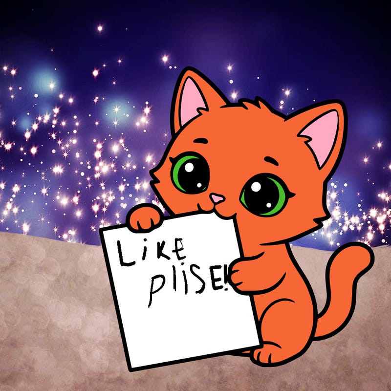 a small cat with a blank sheet of paper in its hand. the cat is sooooooo cute!