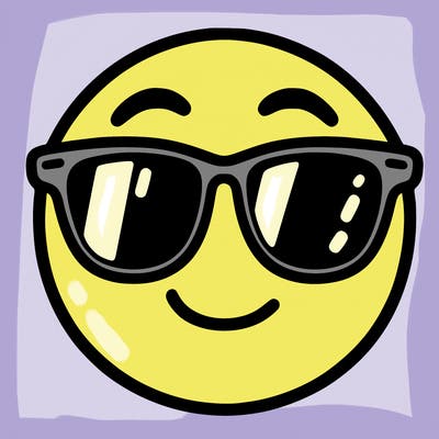 emoji with sunglasses