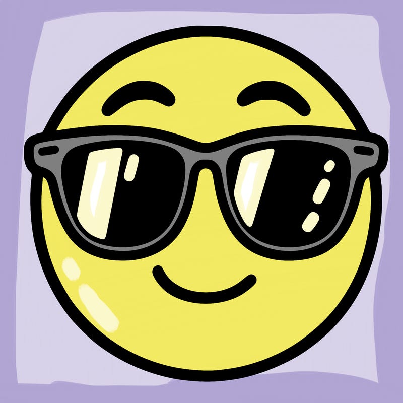 emoji with sunglasses