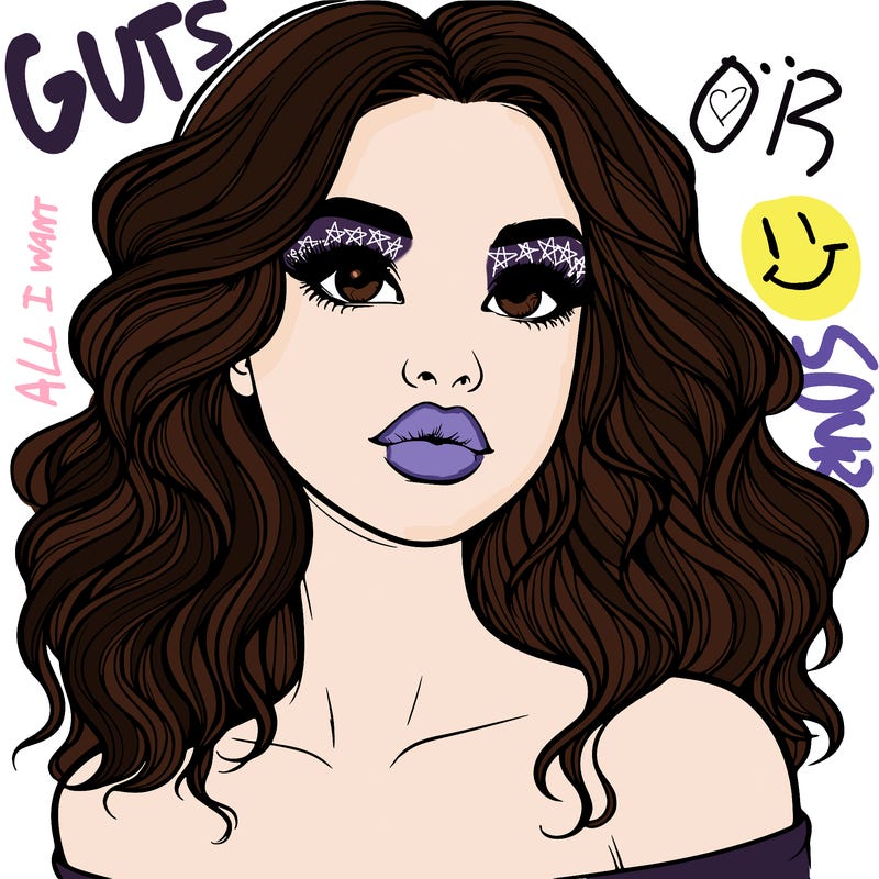 realistic girl with wavy hair and lips