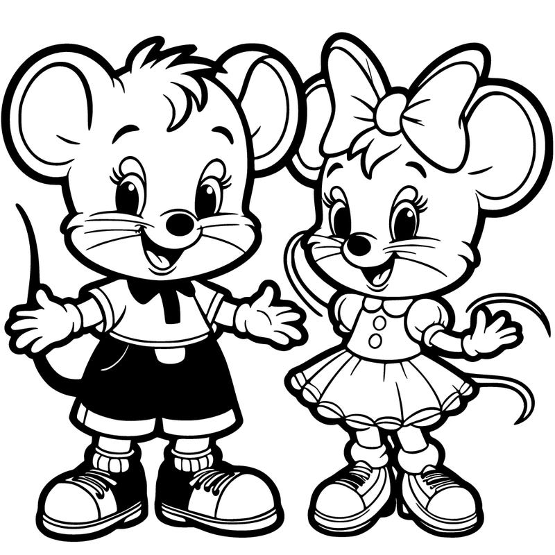 mini mouse and micky mouse