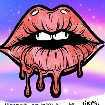 lips that look realistic and drip