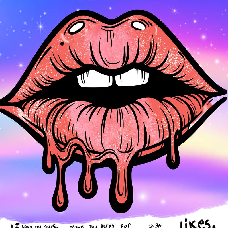 lips that look realistic and drip