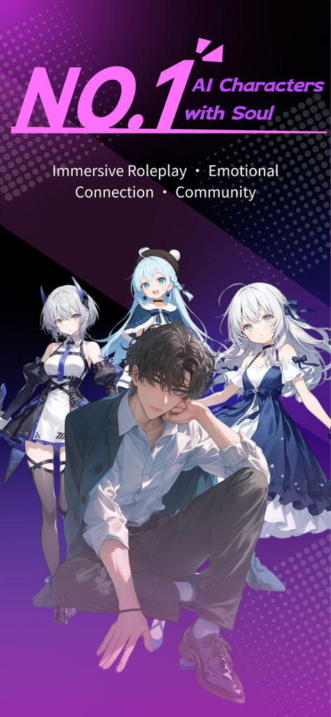 Rubii: AI Characters Community - Rubii 앱에서 몰입감 넘치는 롤플레잉과 감정적 연결을 위한 4가지 애니메이션 스타일 AI 캐릭터