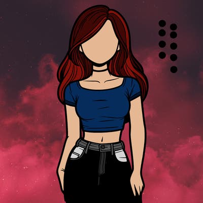 girl with a crop top and jeans