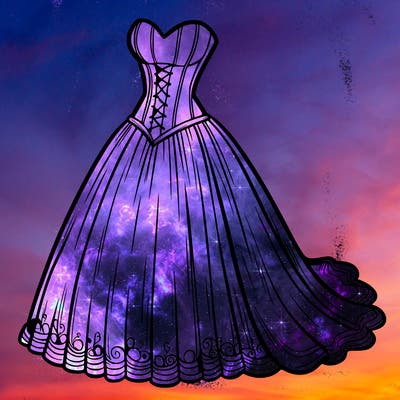 wedding dress-corset and a long and flowy skirt