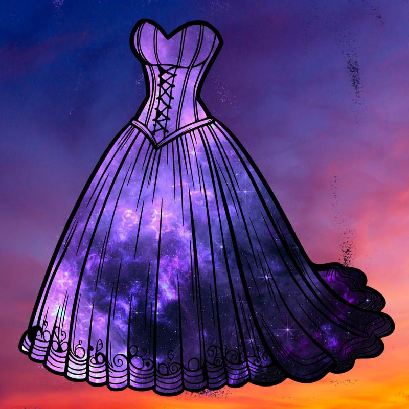 wedding dress-corset and a long and flowy skirt