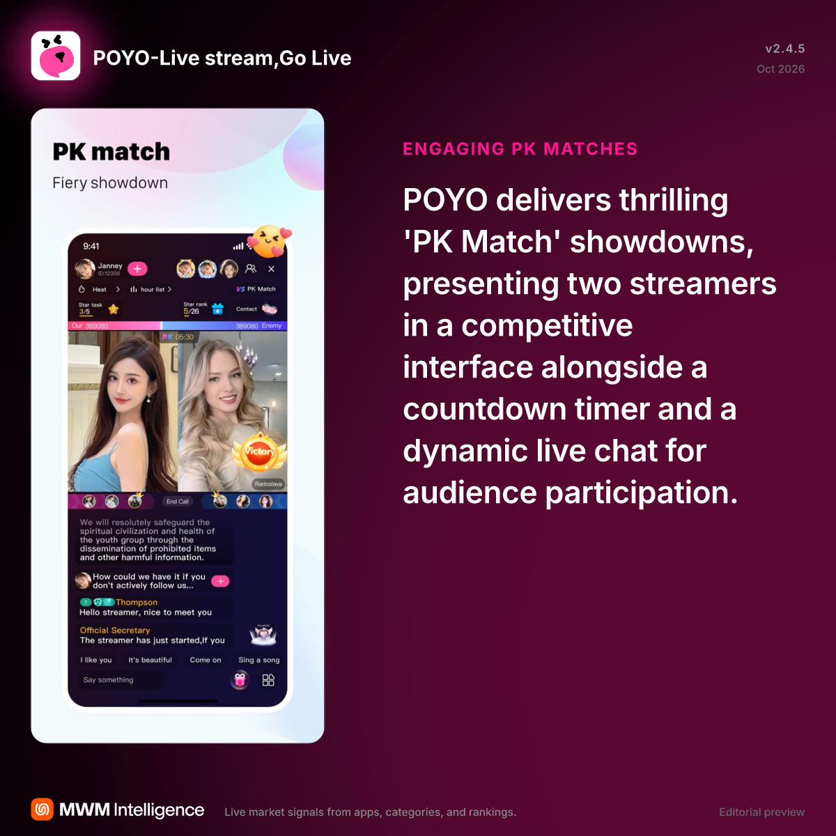 POYO-Live stream,Go Live - Social Networking App | MWM